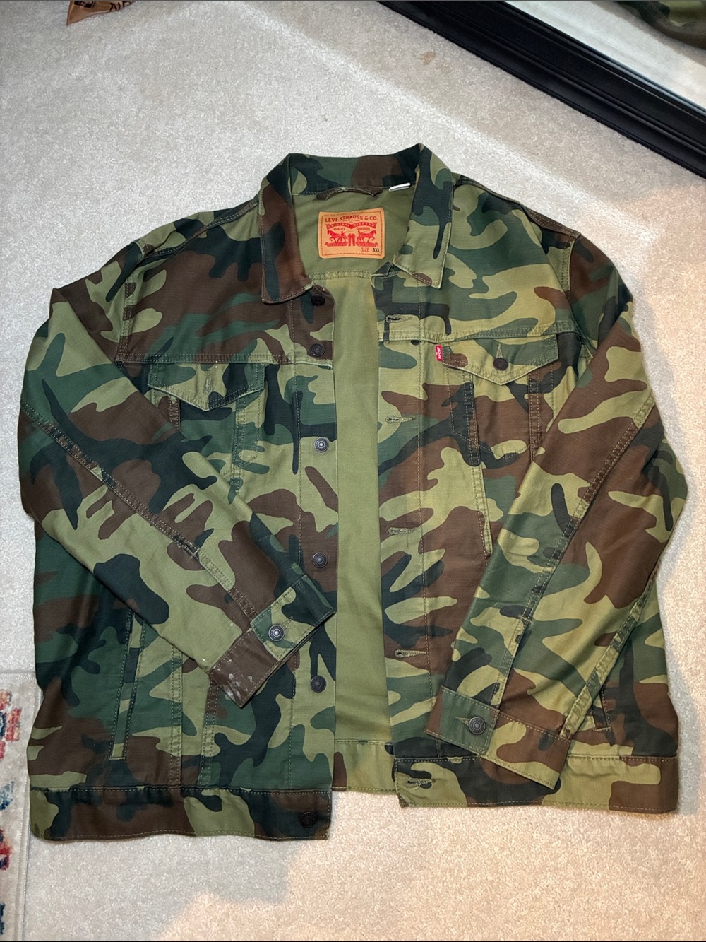 Levi's Men's Camouflage Field Jacket - Green/Brown Camo